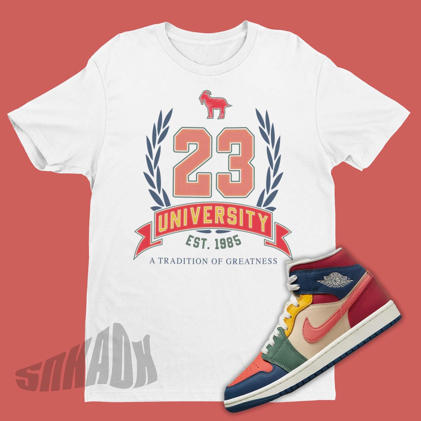 jordan 1 multi color shirt - greatest of all time tee