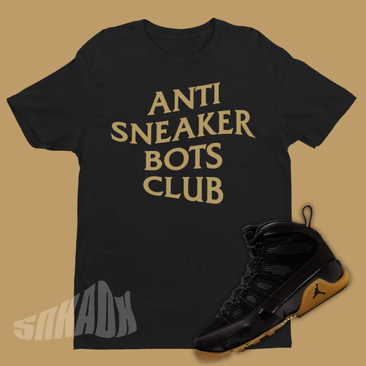 anti shirt - wavy font shirt - jordan 9 black gum