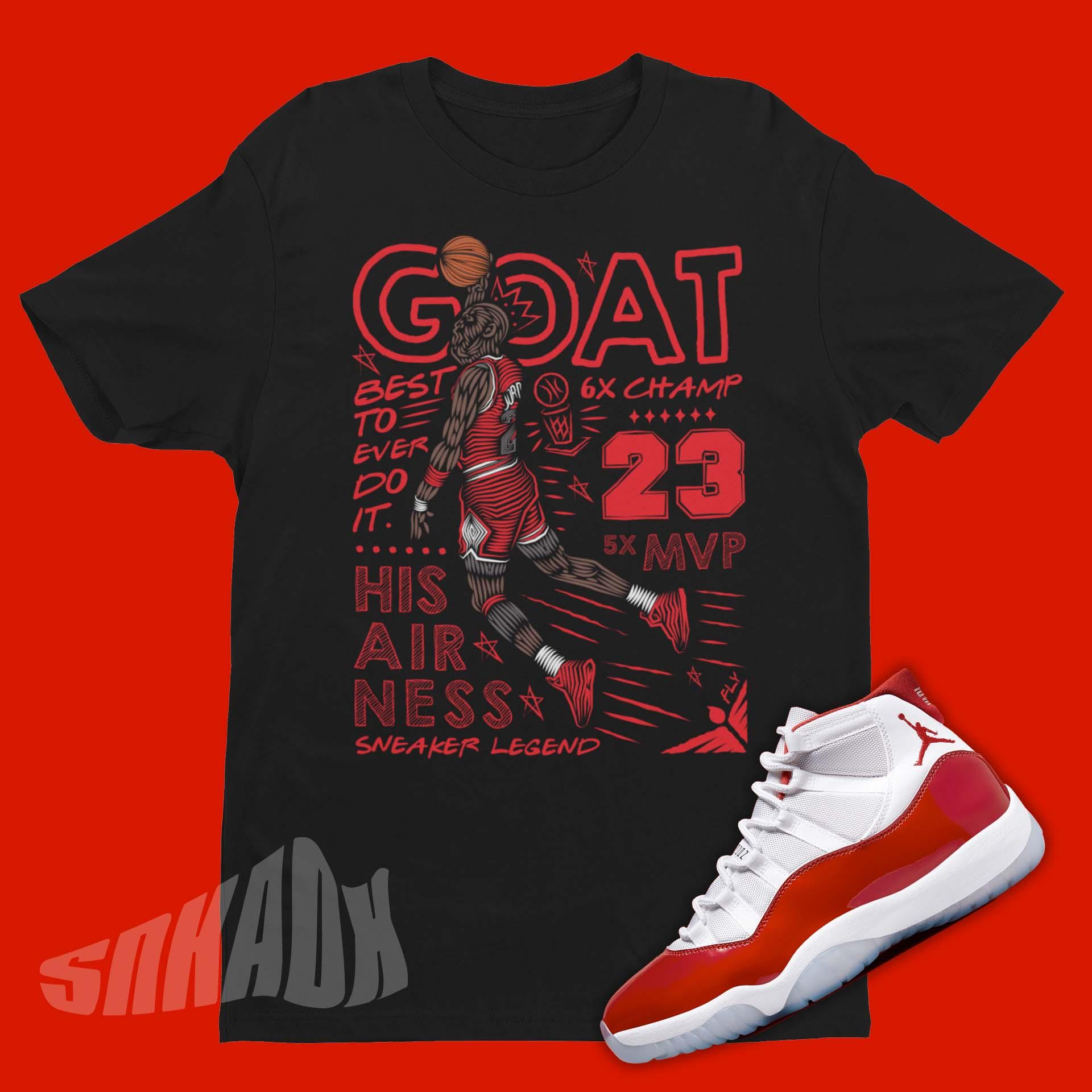 Jordan 11 red goat best sale