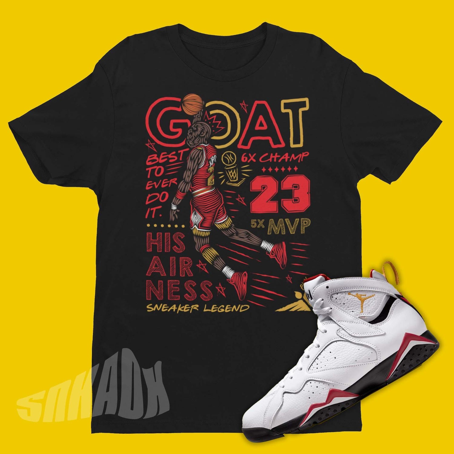 Jordan 7 Cardinal sneaker tees & Matching Outfits