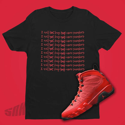 Air Jordan 9 Chile Red Matching Shirt