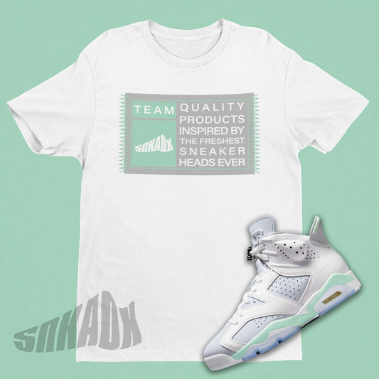 Air Jordan 6 Mint Foam Matching Shirt