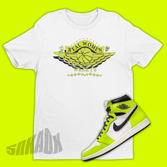 Real Women Wear J's Shirt To Match Air Jordan 1 Visionaire - SNKADX