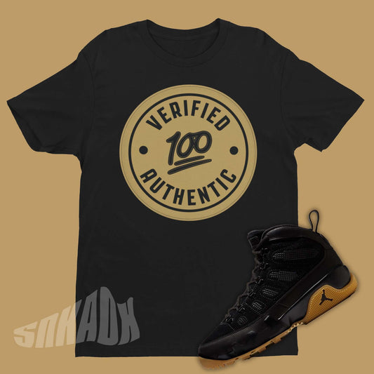 Verified Authentic Shirt To Match Air Jordan 9 BOOT NRG Black Gum - SNKADX