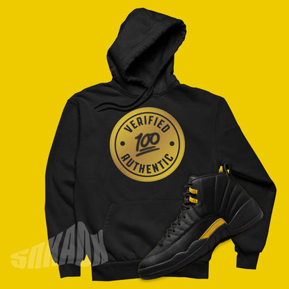 jordan match hoodie retro 12 black taxi