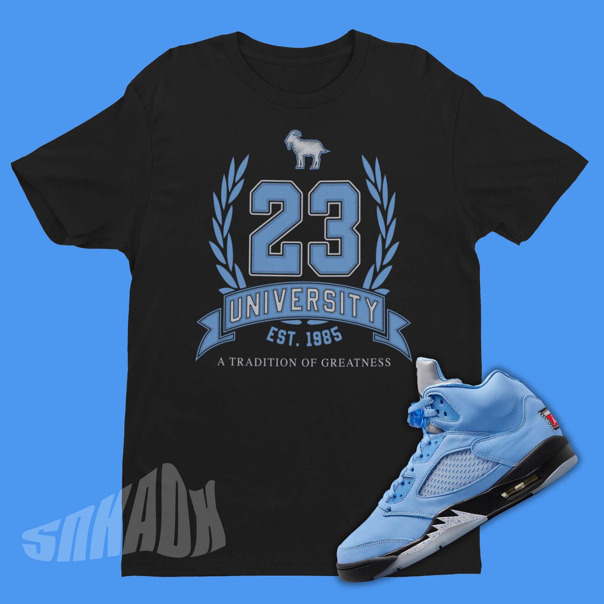 UNC Air Jordan 5 Matching Shirt | Jordan Outfits - SNKADX