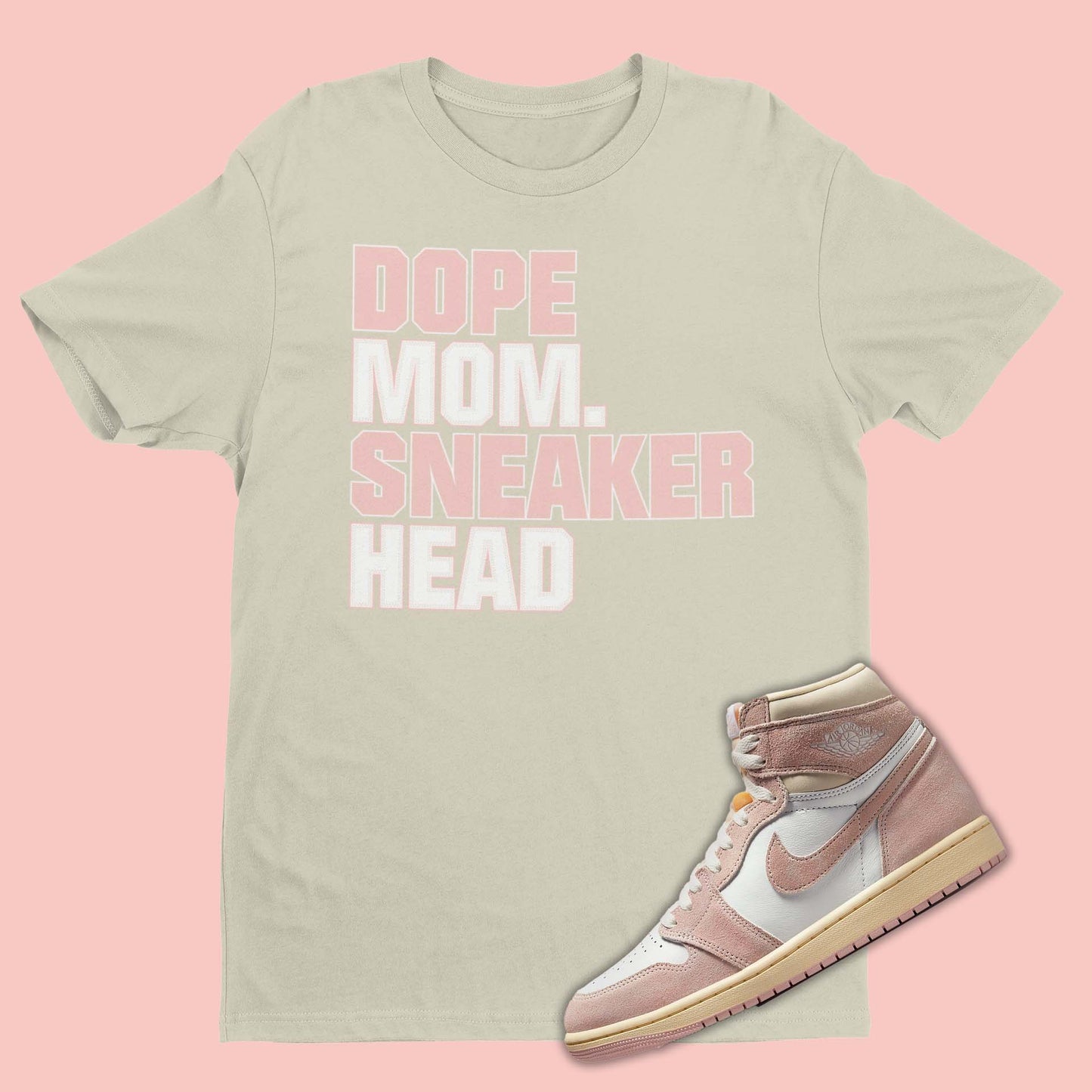 Pink store jordans shirt