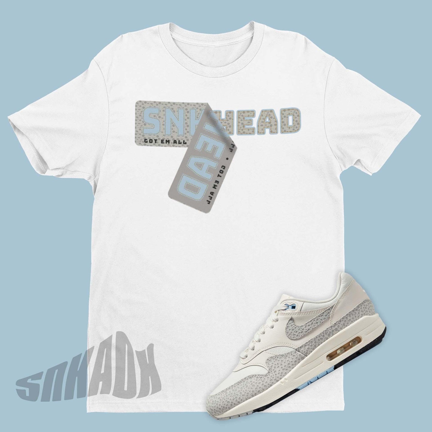 Nike Air Max 1 Safari Summit White matching tee shirt