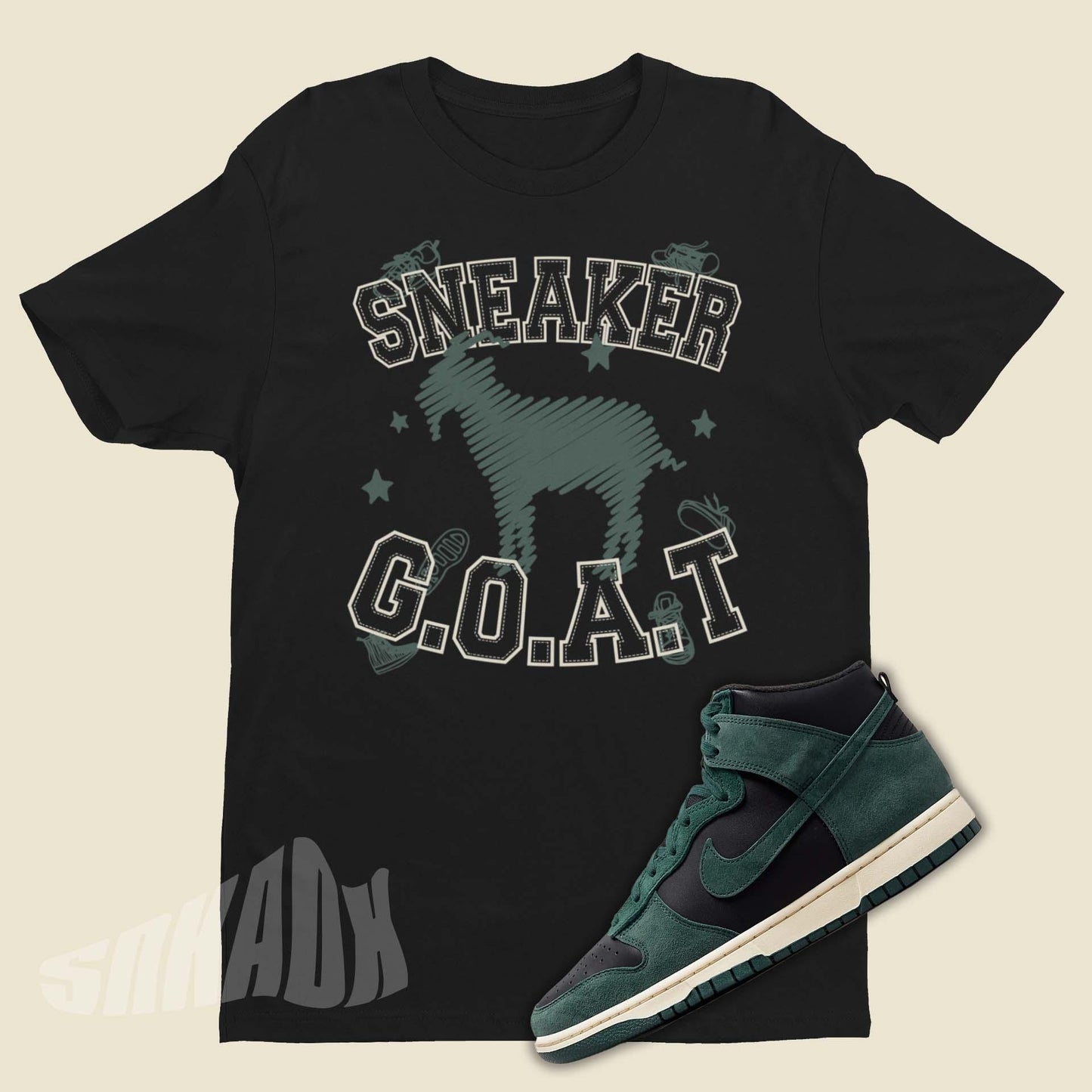 Nike Dunk High Faded Spruce shirt