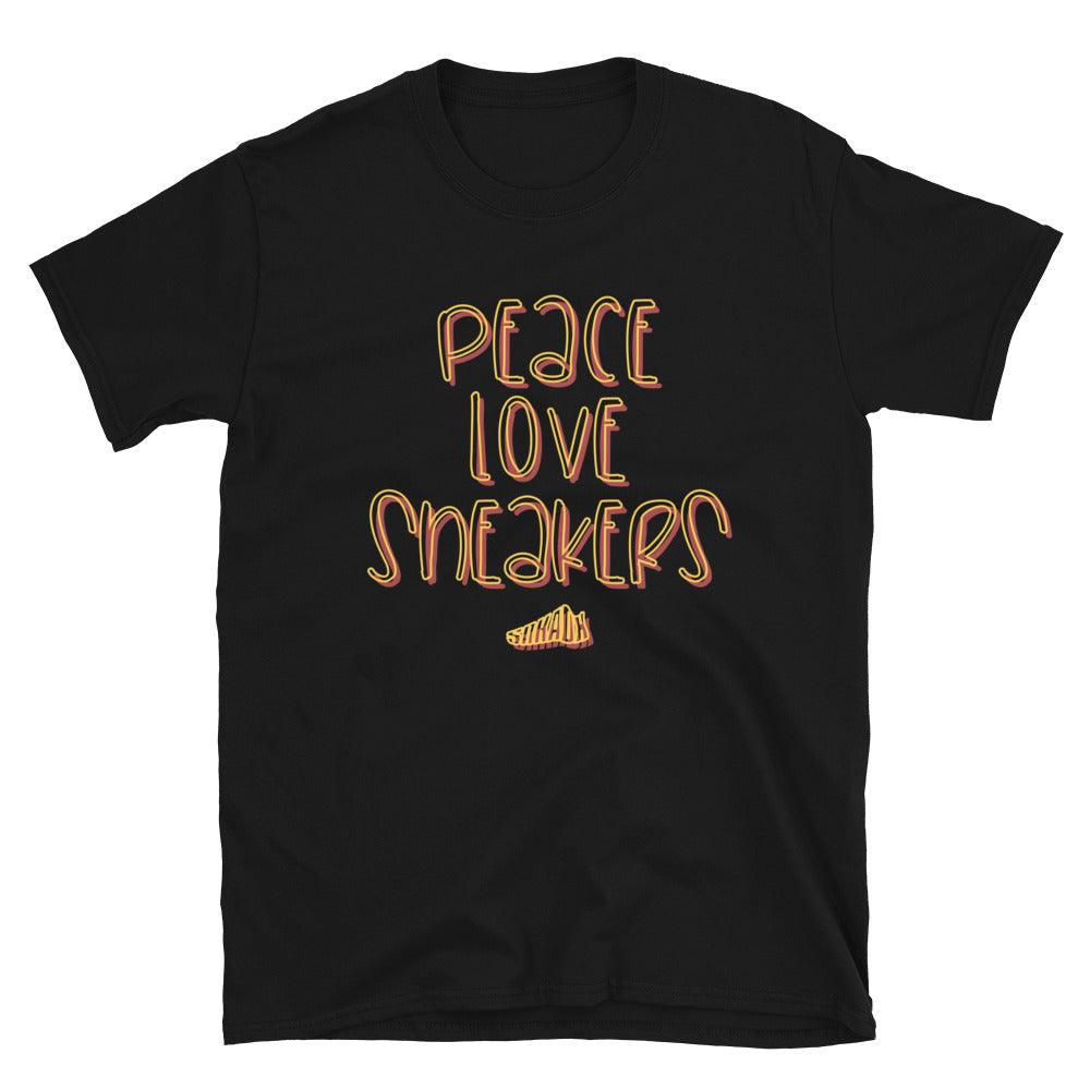 Peace Love Sneakers Shirt To Match Nike Dunk Midas Gold - SNKADX